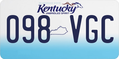KY license plate 098VGC