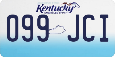 KY license plate 099JCI