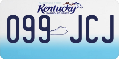 KY license plate 099JCJ