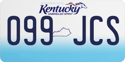 KY license plate 099JCS