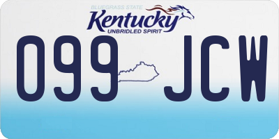 KY license plate 099JCW