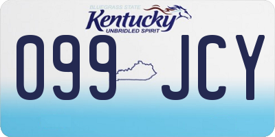KY license plate 099JCY