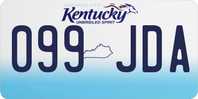 KY license plate 099JDA