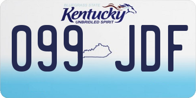 KY license plate 099JDF