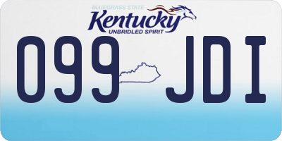 KY license plate 099JDI