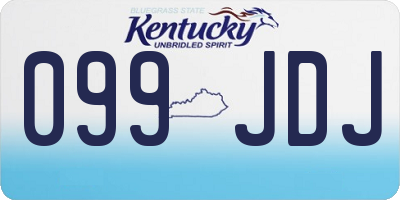 KY license plate 099JDJ