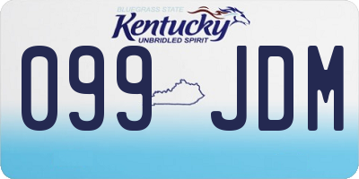 KY license plate 099JDM