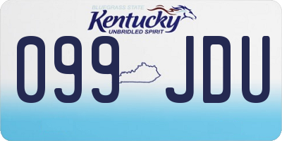 KY license plate 099JDU