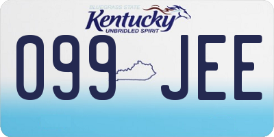 KY license plate 099JEE