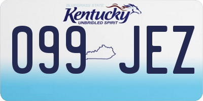 KY license plate 099JEZ