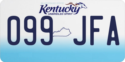 KY license plate 099JFA