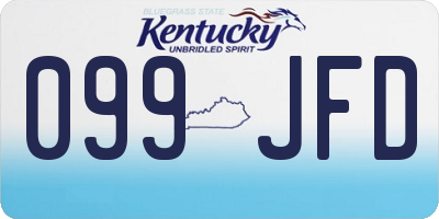 KY license plate 099JFD