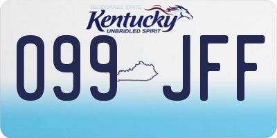 KY license plate 099JFF