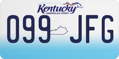 KY license plate 099JFG