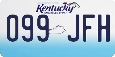 KY license plate 099JFH