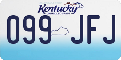 KY license plate 099JFJ