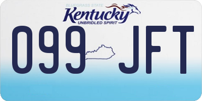 KY license plate 099JFT