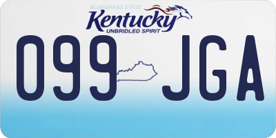 KY license plate 099JGA