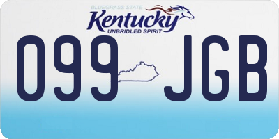 KY license plate 099JGB