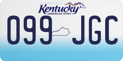 KY license plate 099JGC