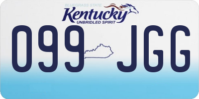 KY license plate 099JGG
