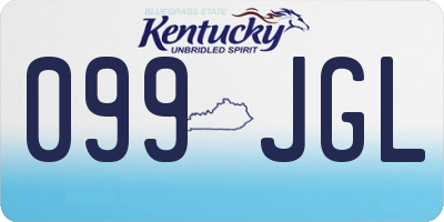 KY license plate 099JGL