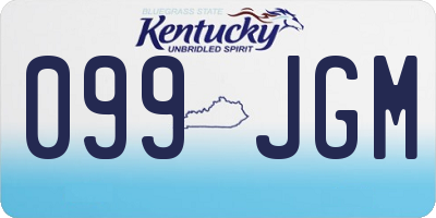 KY license plate 099JGM