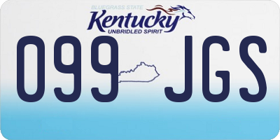 KY license plate 099JGS