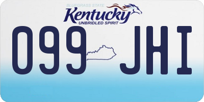 KY license plate 099JHI