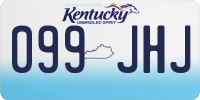 KY license plate 099JHJ