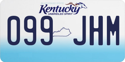KY license plate 099JHM