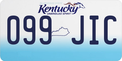 KY license plate 099JIC