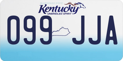 KY license plate 099JJA