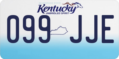KY license plate 099JJE