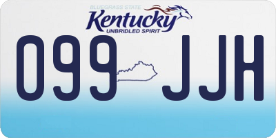 KY license plate 099JJH