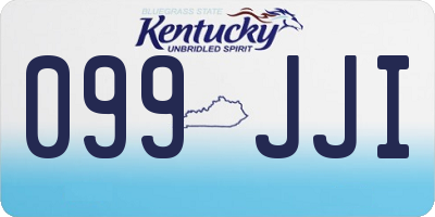 KY license plate 099JJI