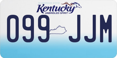 KY license plate 099JJM
