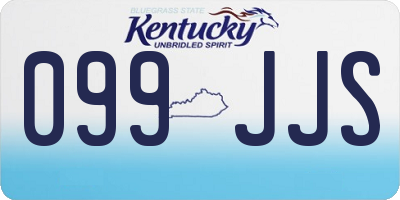 KY license plate 099JJS
