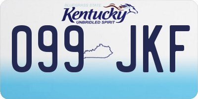 KY license plate 099JKF
