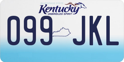 KY license plate 099JKL