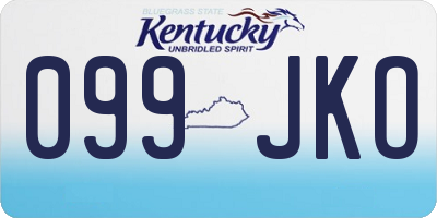 KY license plate 099JKO