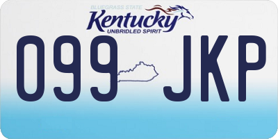 KY license plate 099JKP