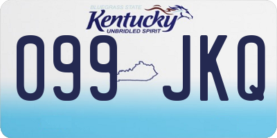 KY license plate 099JKQ