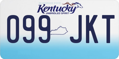 KY license plate 099JKT