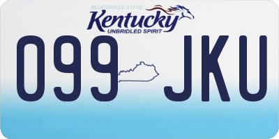 KY license plate 099JKU