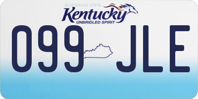 KY license plate 099JLE