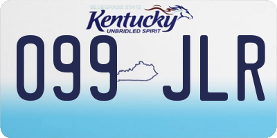 KY license plate 099JLR