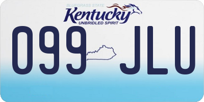 KY license plate 099JLU