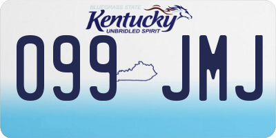 KY license plate 099JMJ