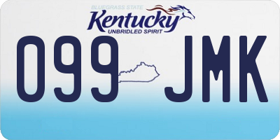 KY license plate 099JMK
